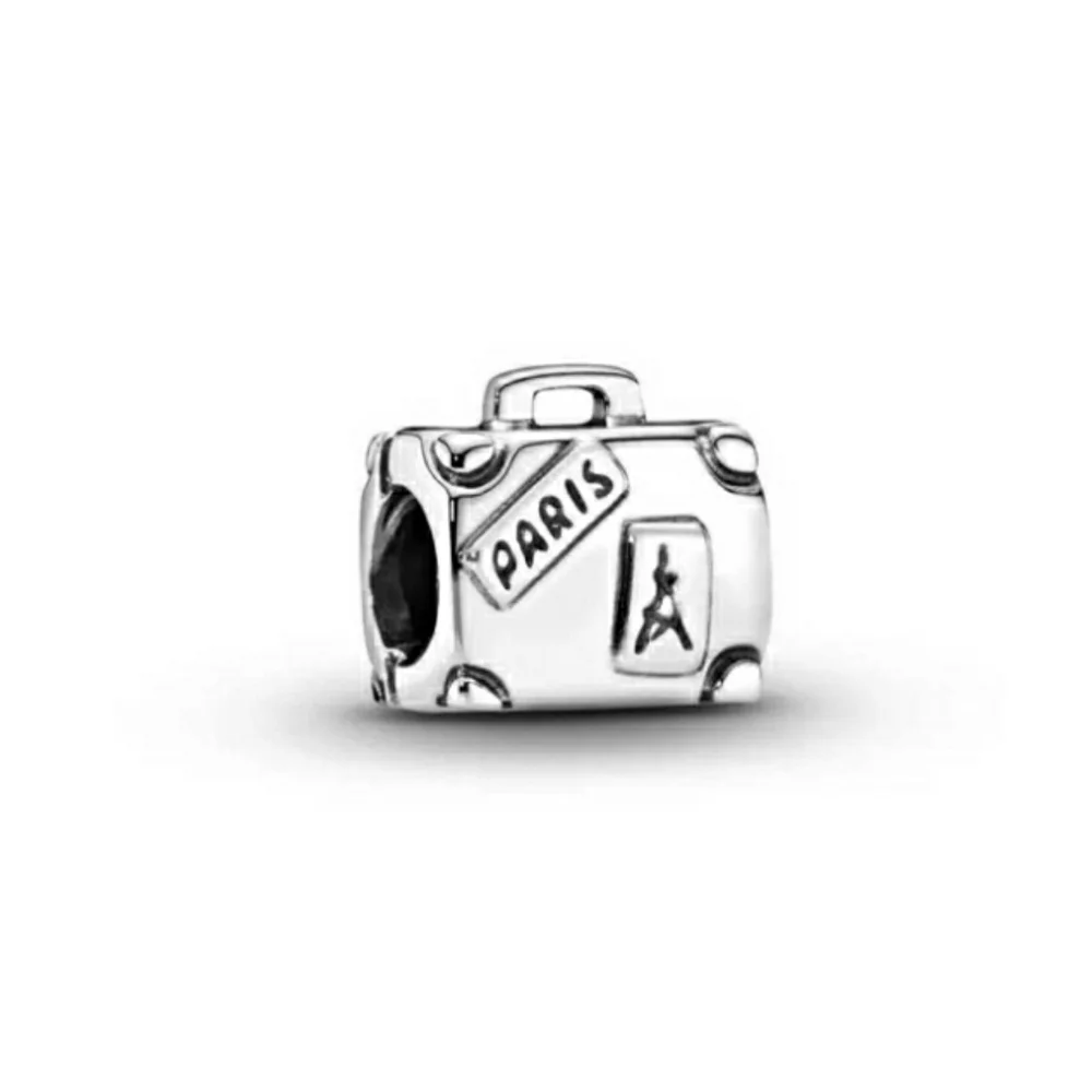 Pandora Sterling Silver Vintage Paris Suitcase Travel Bag Charm Deadstock 790362
